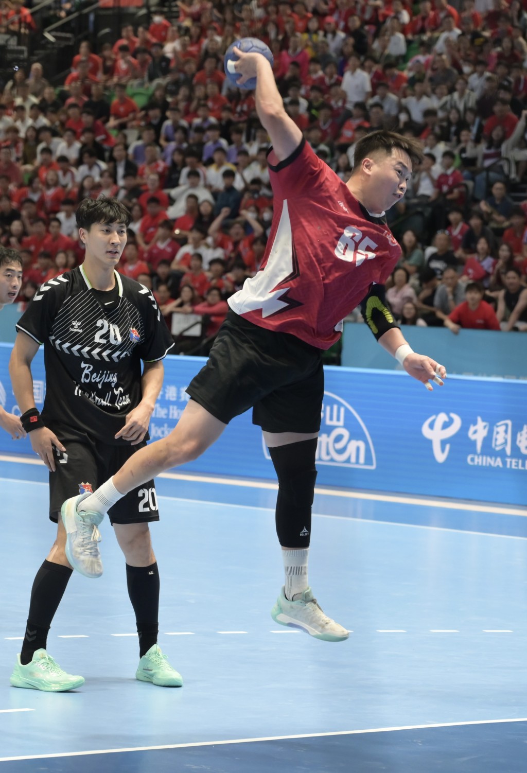 男子手球銅牌賽，港隊不敵北京隊。何君健攝