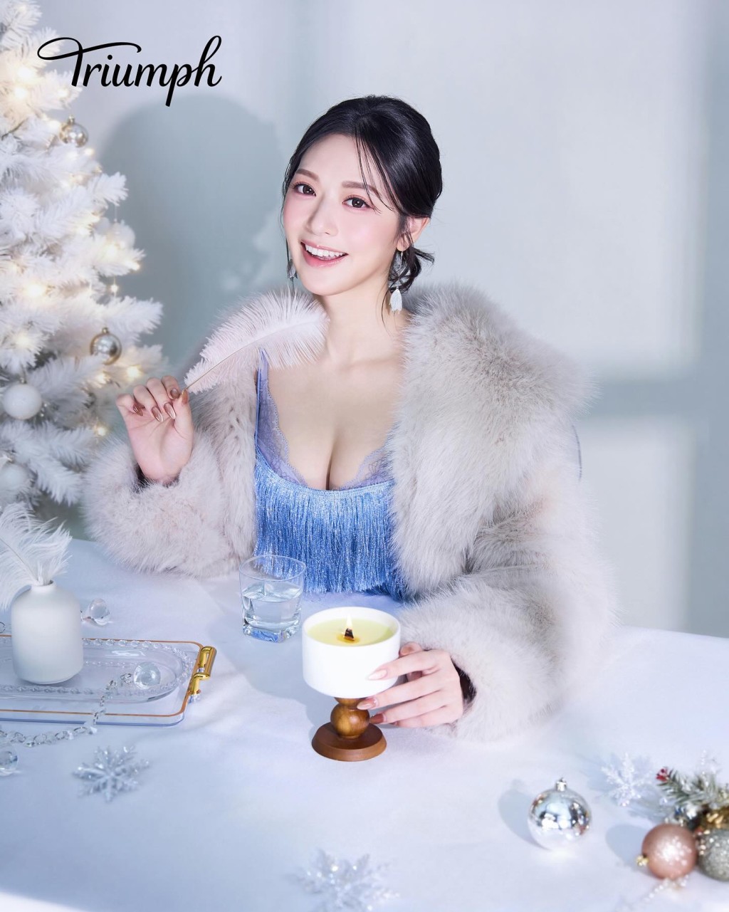 馮盈盈笑言內衣廣告已是極限。