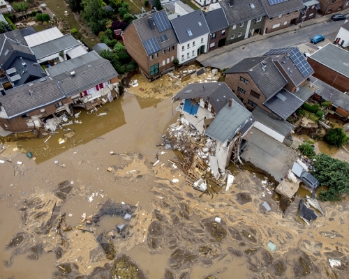歐洲遭遇暴雨洪水災害。AP圖片