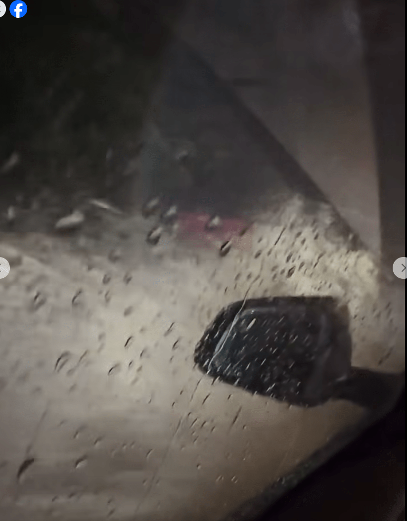 昨日天文台發出黃雨，北區多地出現水浸。網絡影片截圖