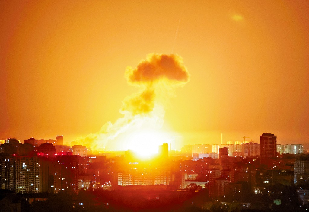 俄羅斯一枚導彈昨日在烏克蘭基輔爆炸。