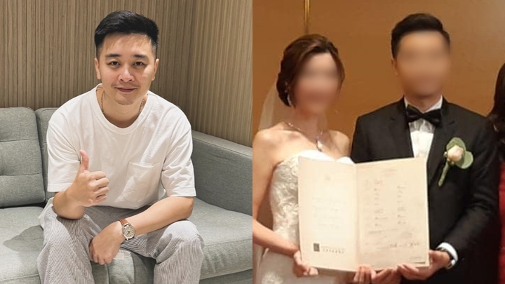 《中年好聲音2》譚輝智結婚照曝光。