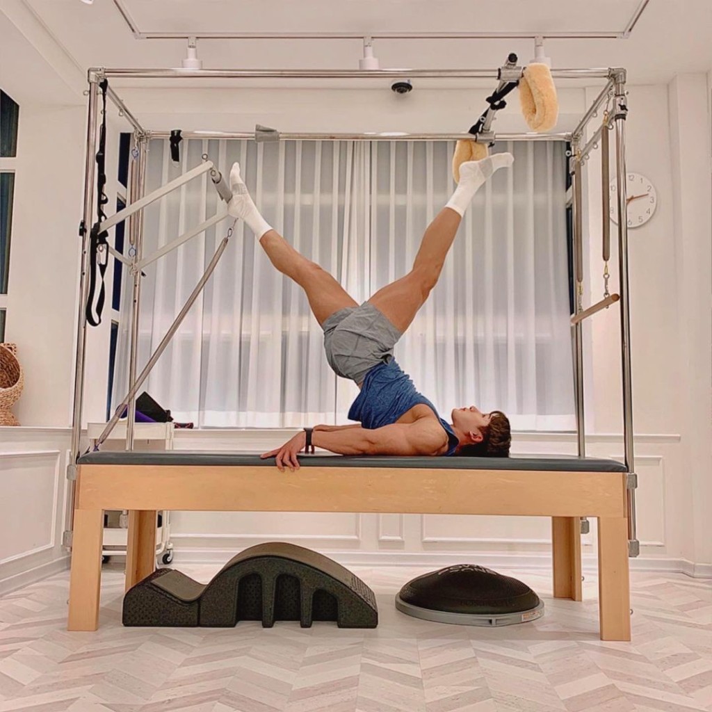 元虎除咗健身仲好勤力玩普拉提。