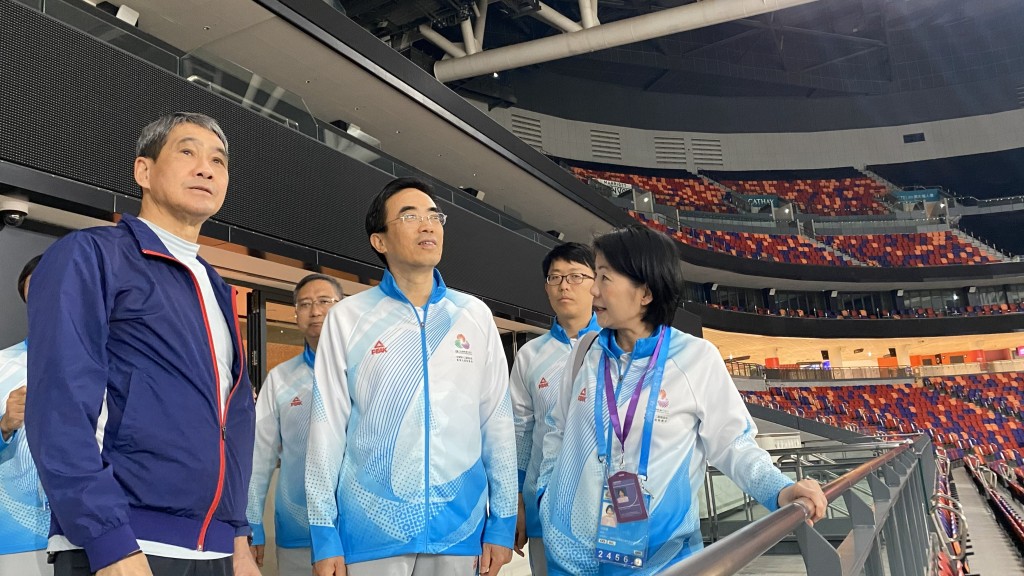 程凱主席在參觀後高度評價體育園的場地設施及配套,認為其對推動區域體育及殘疾人運動發展具有重要意義。圖片由啟德體育園提供 程凱主席在參觀後高度評價體育園的場地設施及配套,認為其對推動區域體育及殘疾人運動發展具有重要意義。圖片由啟德體育園提供