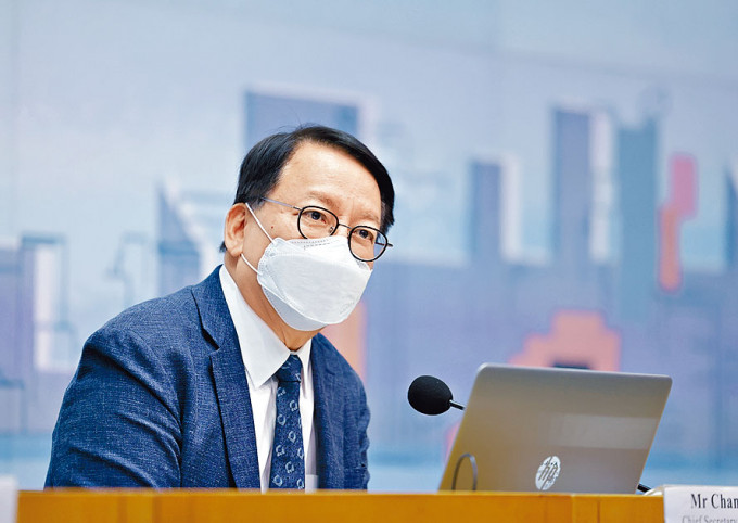 政務司司長陳國基指，香港最快1月8日與內地通關。資料圖片