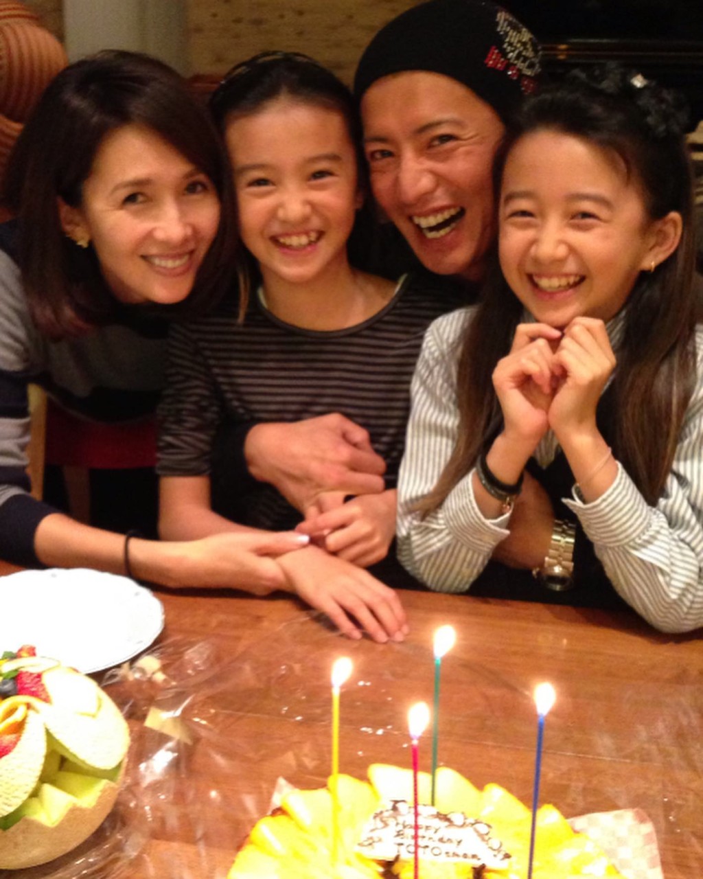 木村有兩個寶貝女。