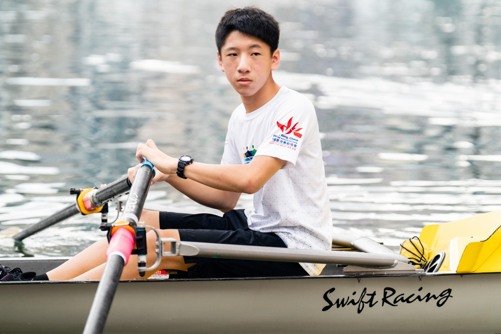 年僅十三歲的林衍榛在維港賽表現亮眼。香港遊艇會提供圖片