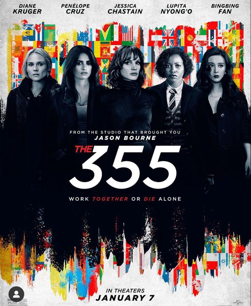范冰冰和德國女星戴安古格（Diane Kruger）等合演的《355：諜影特攻》。