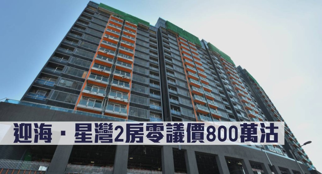 迎海．星灣2房零議價800萬沽。