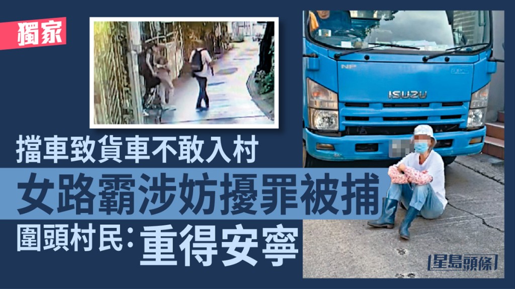 警方以涉嫌「公眾妨擾」拘捕女路霸。