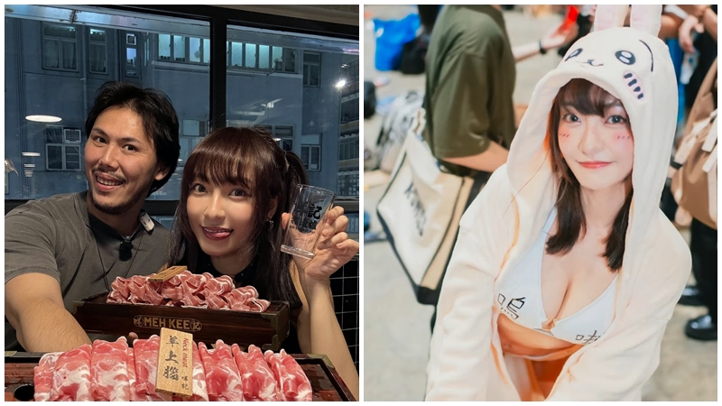 「大食女神」雪兒背夫派帽偷食霍哥？睇煙花自私打卡誤洩戀情 網民揶揄：粿粿王子翻版