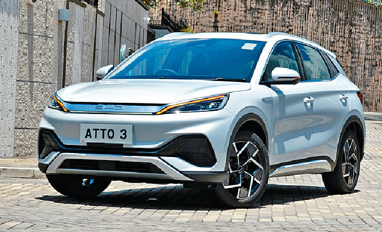 ■BYD Atto3是唯一SUV車型，空間較大，不過貨源供不應求交付期較長。