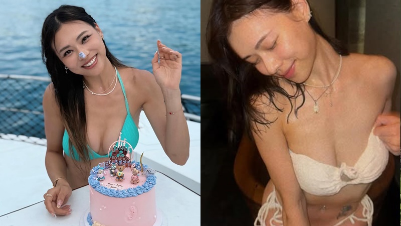 廖慧儀細碼比堅尼遊峇里洶湧澎湃  褲仔極小陷走光邊緣  「唔着褲」揸電單車惹騷動