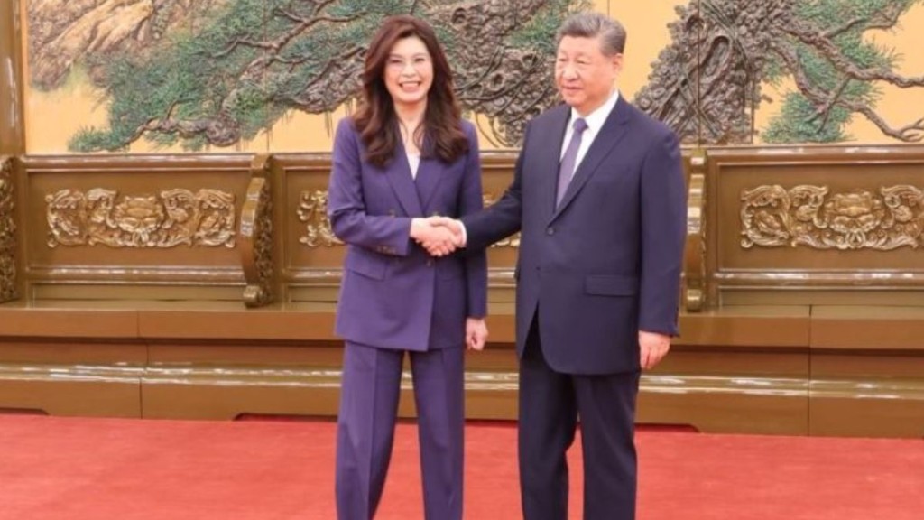 習近平今早與鄭麗文見面。