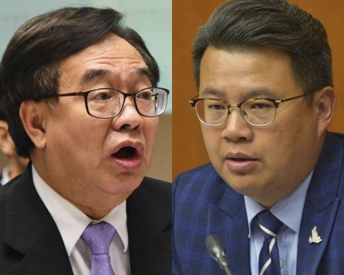 盧偉國(左);尹兆堅(右)。資料圖片