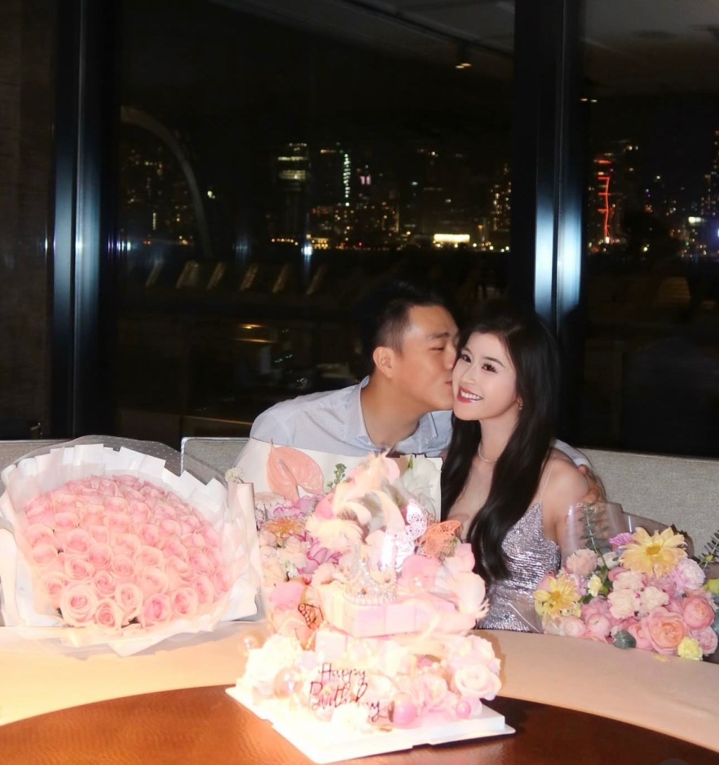 陳詠詩大晒與男友親密咀嘴照。 陳詠詩大晒與男友親密咀嘴照。