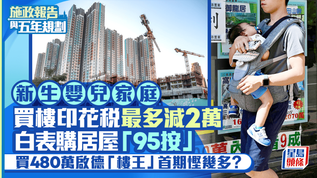 施政報告｜買樓減2萬印花梲「谷生育」白表購居屋95按 買480萬啟德「樓王」首期慳幾多？