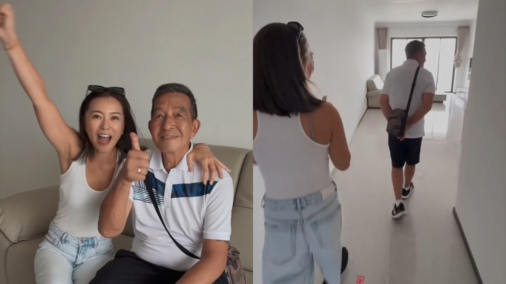 「TVB旅遊達人」梁芷珮贈父親千呎大屋  曝光收樓影片豪包爸爸全屋傢俬電器顯孝心