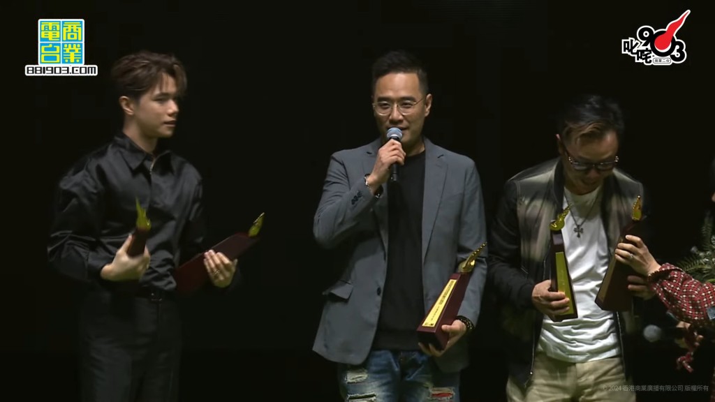 張敬軒憑《隱形遊樂場》奪得「叱咤樂壇至尊歌曲大獎」。