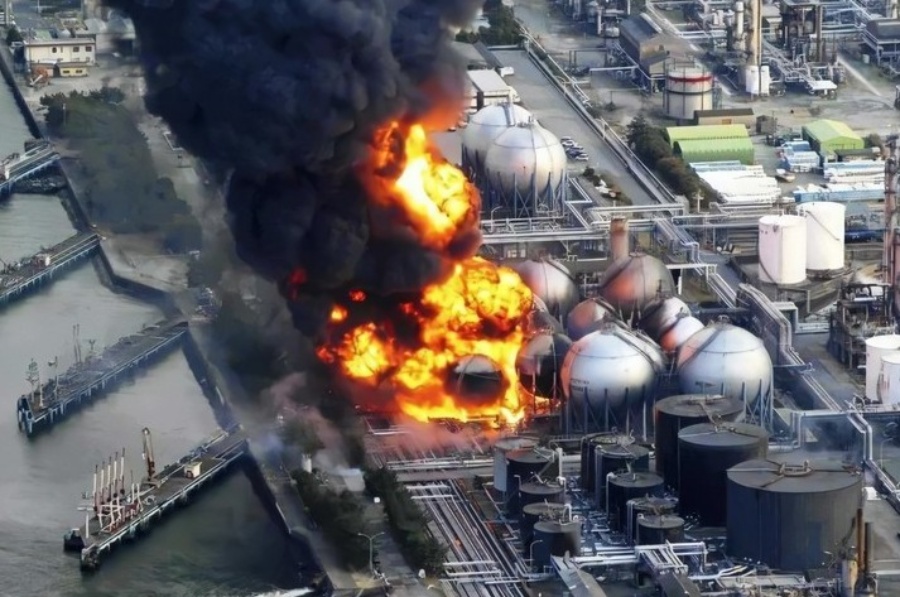 日本福岛核电站数年前发生泄漏后曾多次爆炸。