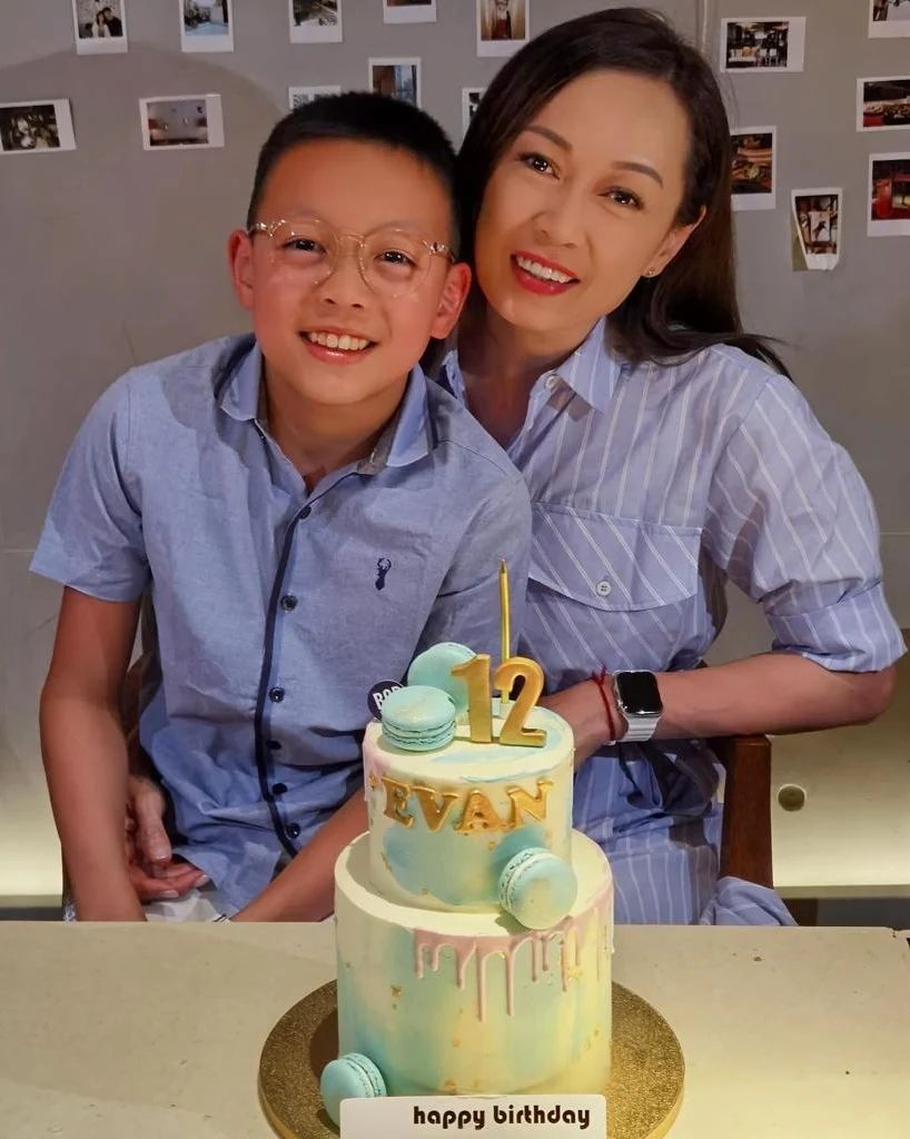 去年6月，姚瑩瑩為囝囝Evan慶祝12歲生日。