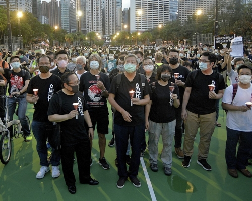 六四31周年昨晚維園繼續有悼念活動。