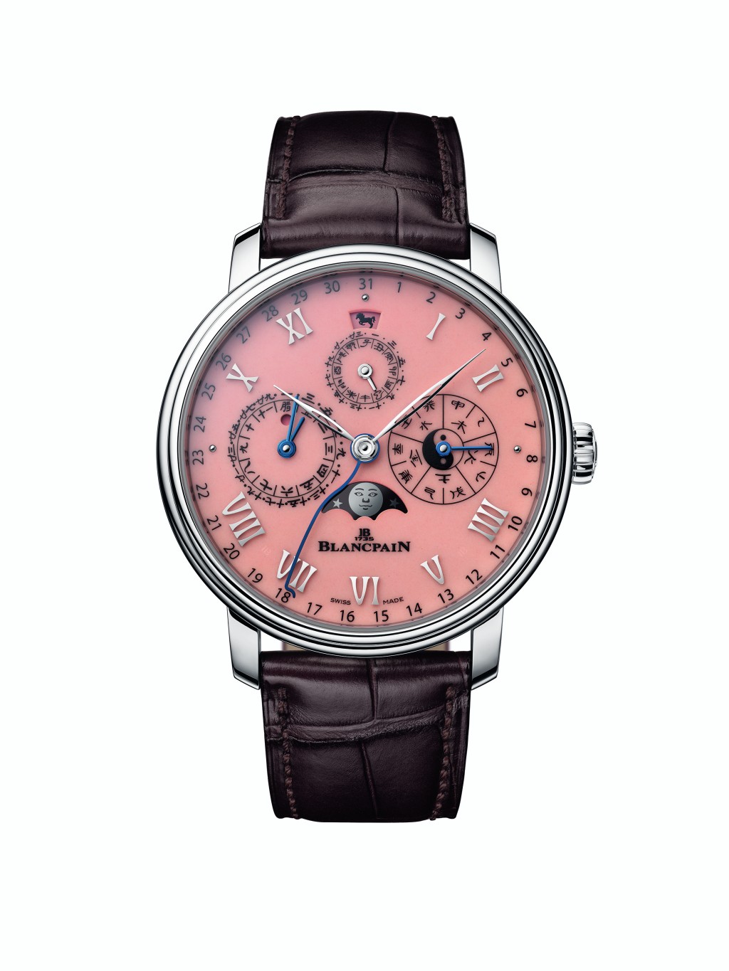 Blancpain Villeret Calendrier Chinois Traditionnel - Year of the Horse 2026，錶殼：45.2mm鉑金/ 機芯：3638自動/ 限量：50枚/ 售價：$689,500。