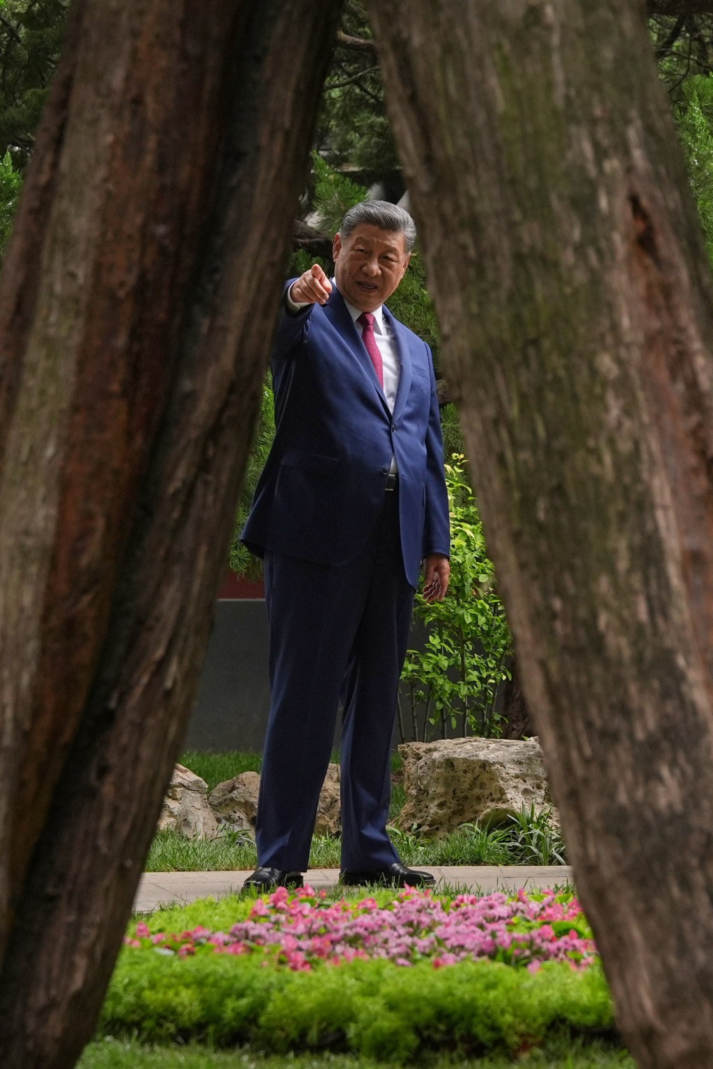 習近平與特朗普在中南海舉行小範圍會晤。路透社