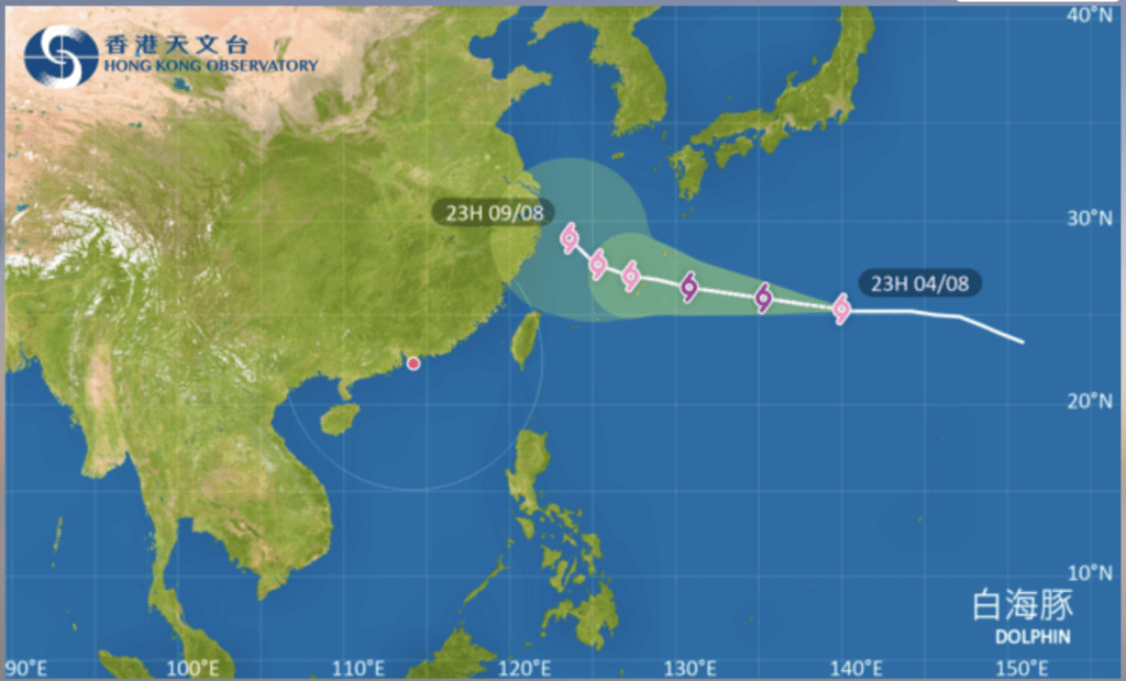 白海豚海径图。 白海豚海径图。