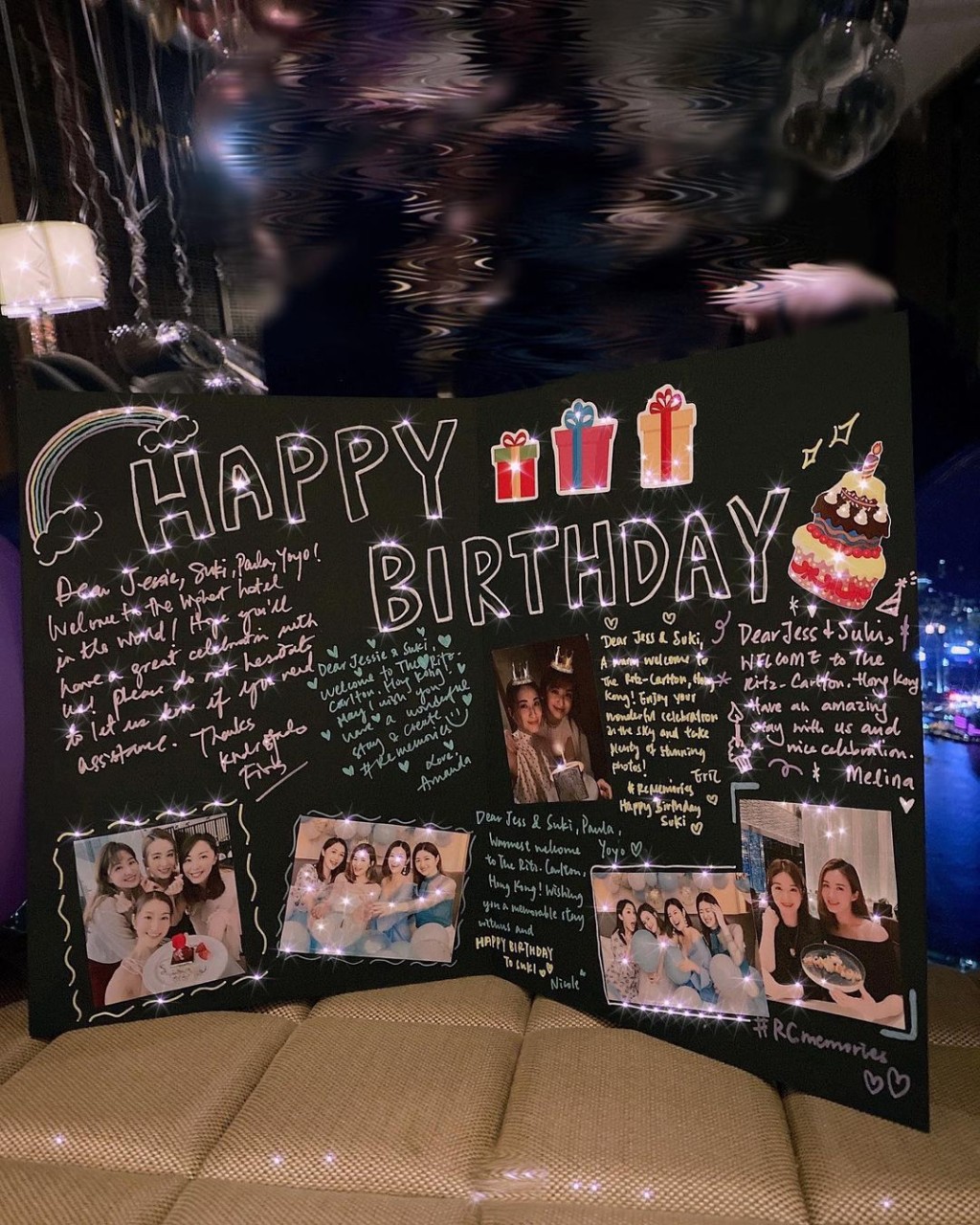 仲預備手寫生日卡。