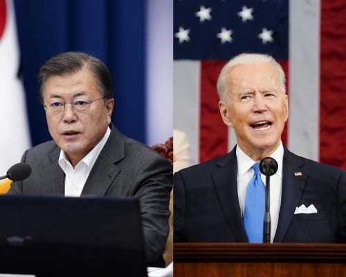南韓總統文在寅將在白宮與美國總統拜登舉行峰會。AP圖片