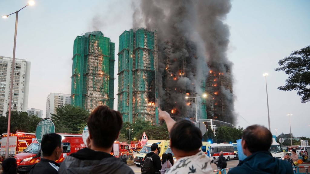 大埔宏福苑前日發生5級大火，造成多人傷亡。資料圖片