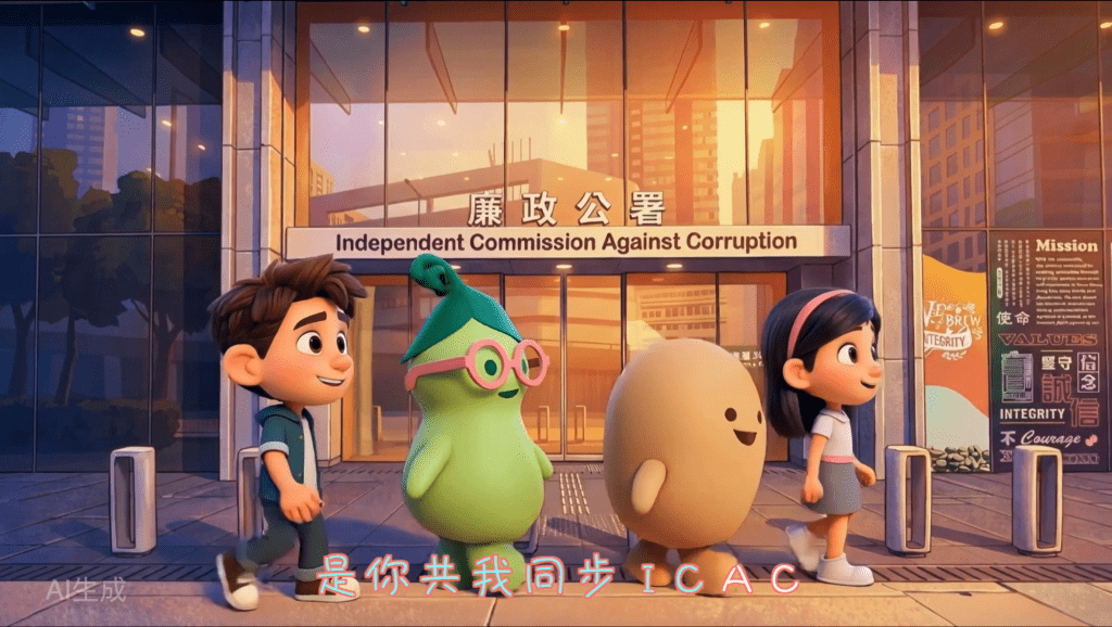 廉署配合兒童劇場首創全新兒歌《一起「誠」諾》，成為「小啡豆兒童劇場」的主題曲。ICAC圖片