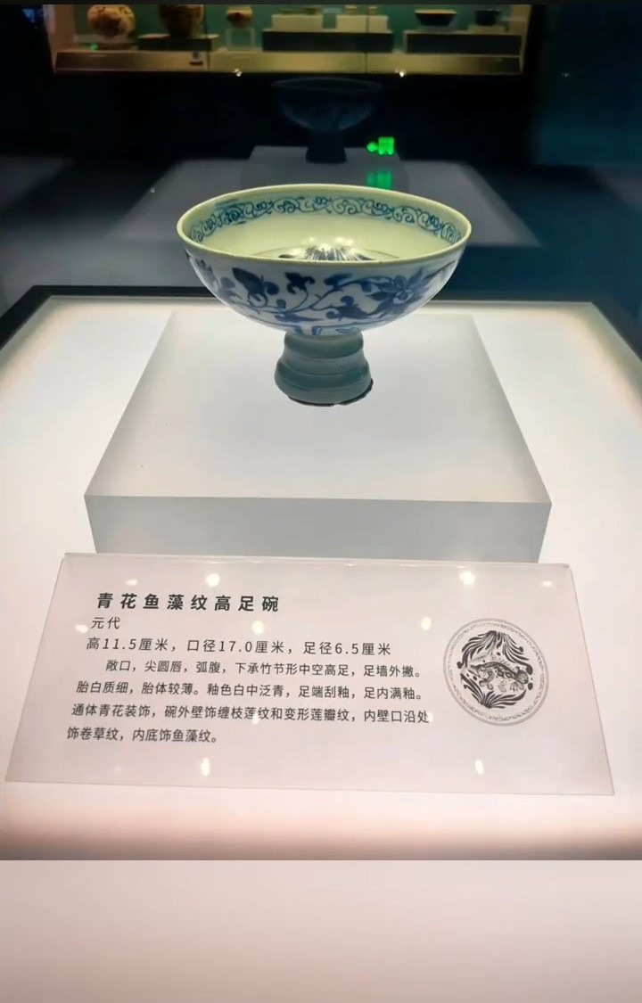 沉船发掘了多件元代青花瓷。大河报 沉船发掘了多件元代青花瓷。大河报
