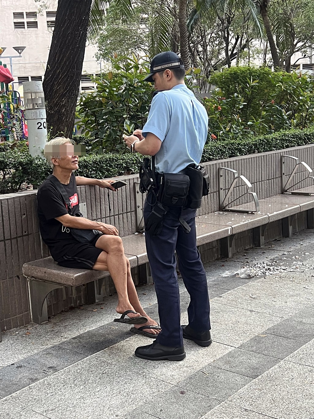 警方昨拘捕一名涉案男子。Threads/mkjai1234