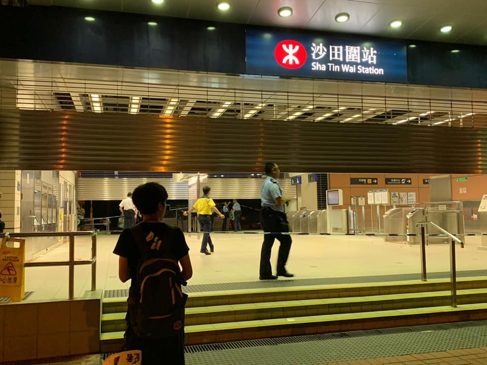沙田圍站已暫時關閉。陳兆陽FB圖片