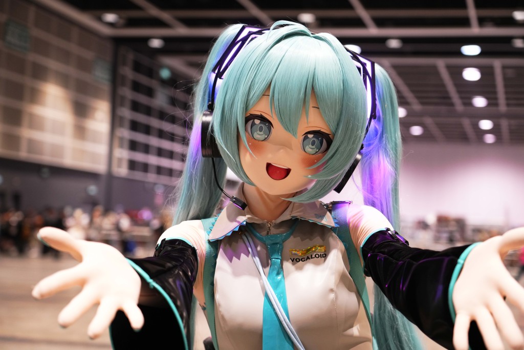 虛擬流行音樂巨星「初音未來」。 虛擬流行音樂巨星「初音未來」。