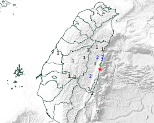 花蓮連續發生兩次地震。(網圖)