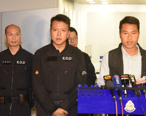 警方今日拘捕一名18歲男子,涉藏爆炸品。
