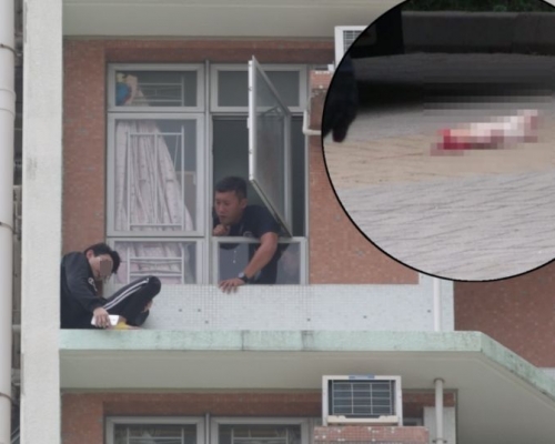 少年最終在救援人員面前一躍而下,斷腳死亡。 梁國峰攝