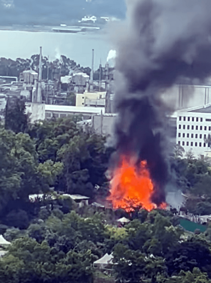 大埔工業邨 一回收場爆炸。fb：大埔 TAI PO
