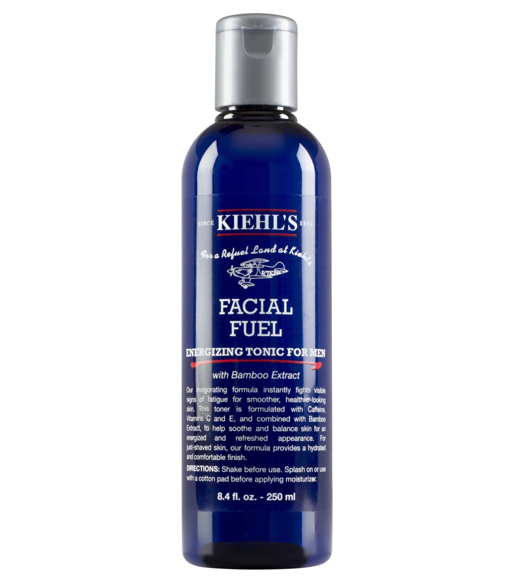 Kiehl's男士全效爽膚水/$230，配方蘊含維他命C、E及竹樹精華，能紓緩肌膚在剃鬚後的不適感，同時平衡油脂及補充水分，令肌膚變得清新醒神。