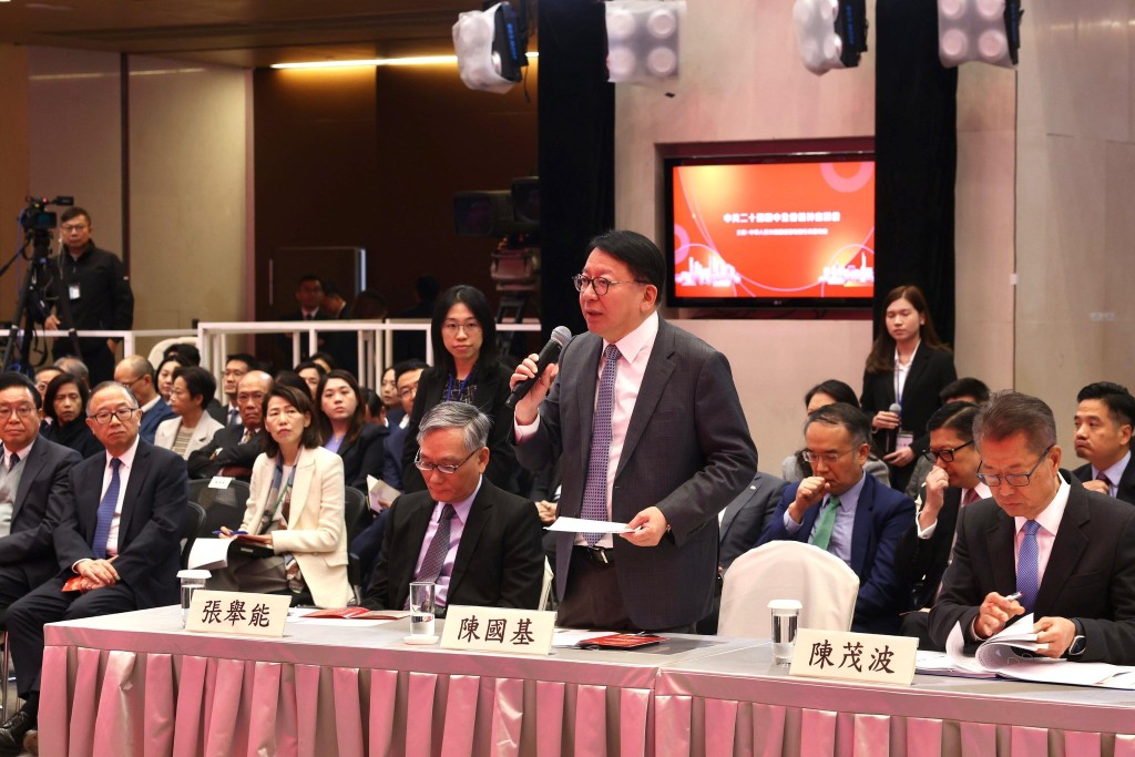 政務司司長陳國基發言。李家超fb圖片