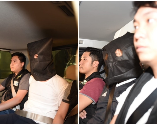 岑男(左)、黃男(右)。