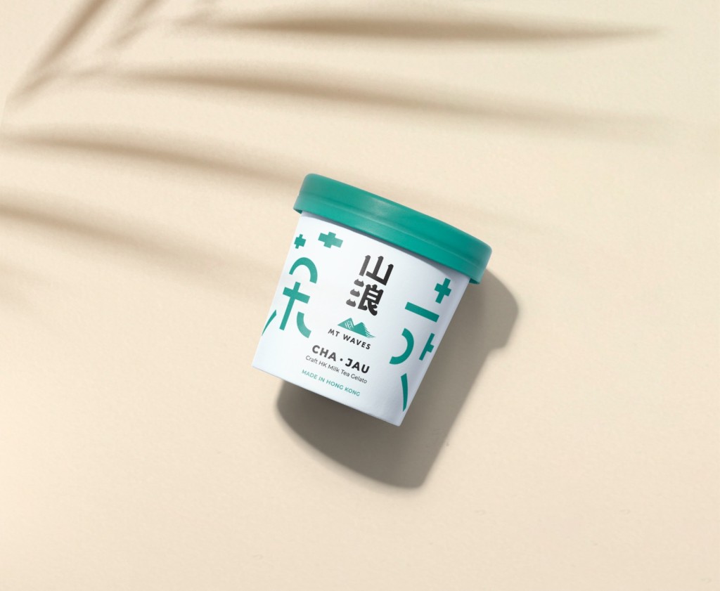 本地得獎奶茶品牌「⼭浪」最新推出的港式奶茶味意式雪糕。