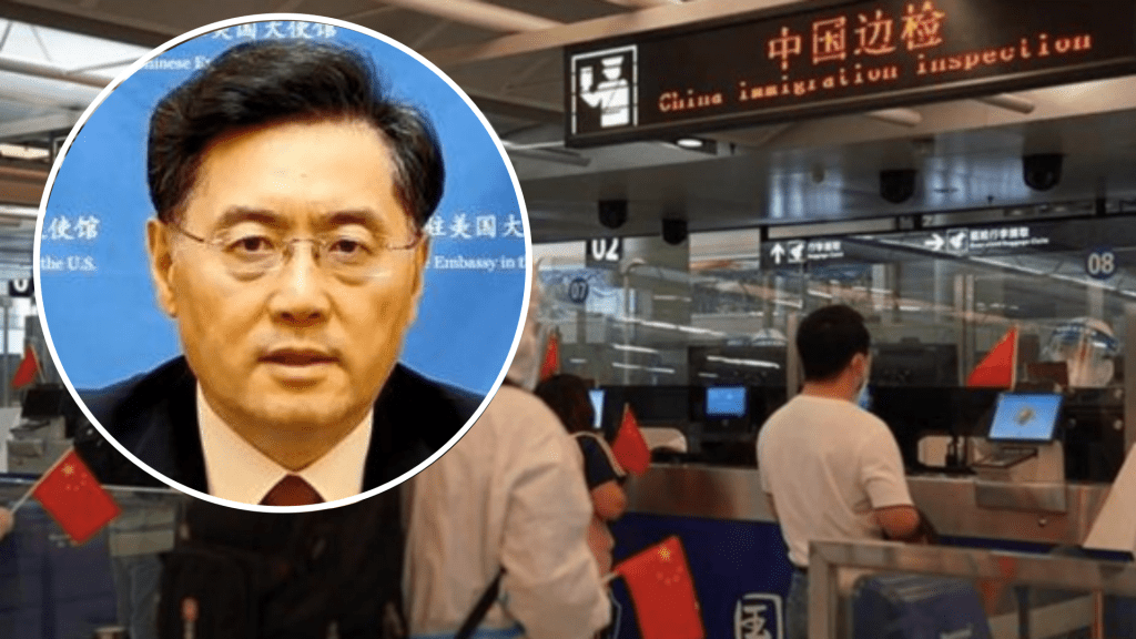 秦剛表示內地將迎接更多的國際旅客。新華社