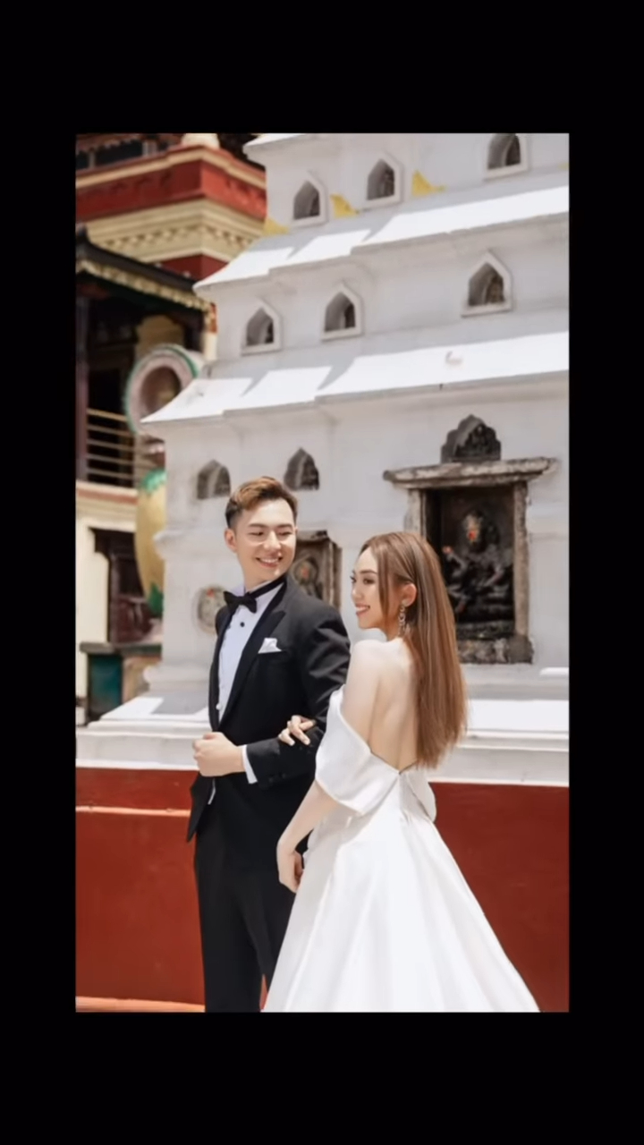 招浩明曾透露两人于尼泊尔相识，于是决定重回当地拍婚照。