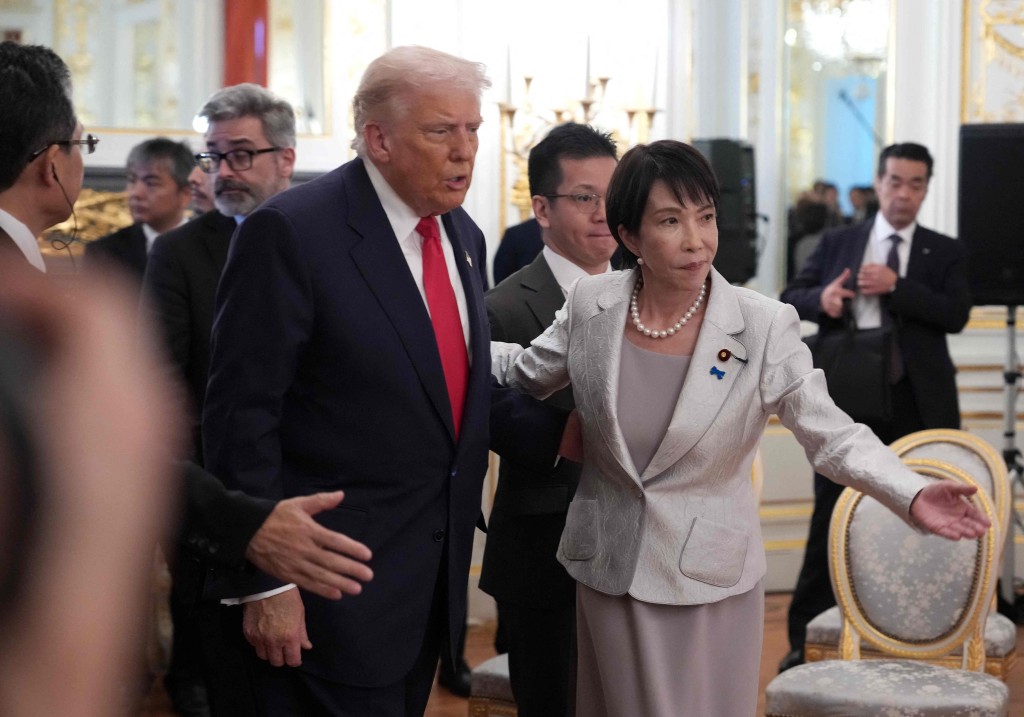 高市早苗提到和特朗普观看美国职棒大联盟MLB的世界大赛。法新社