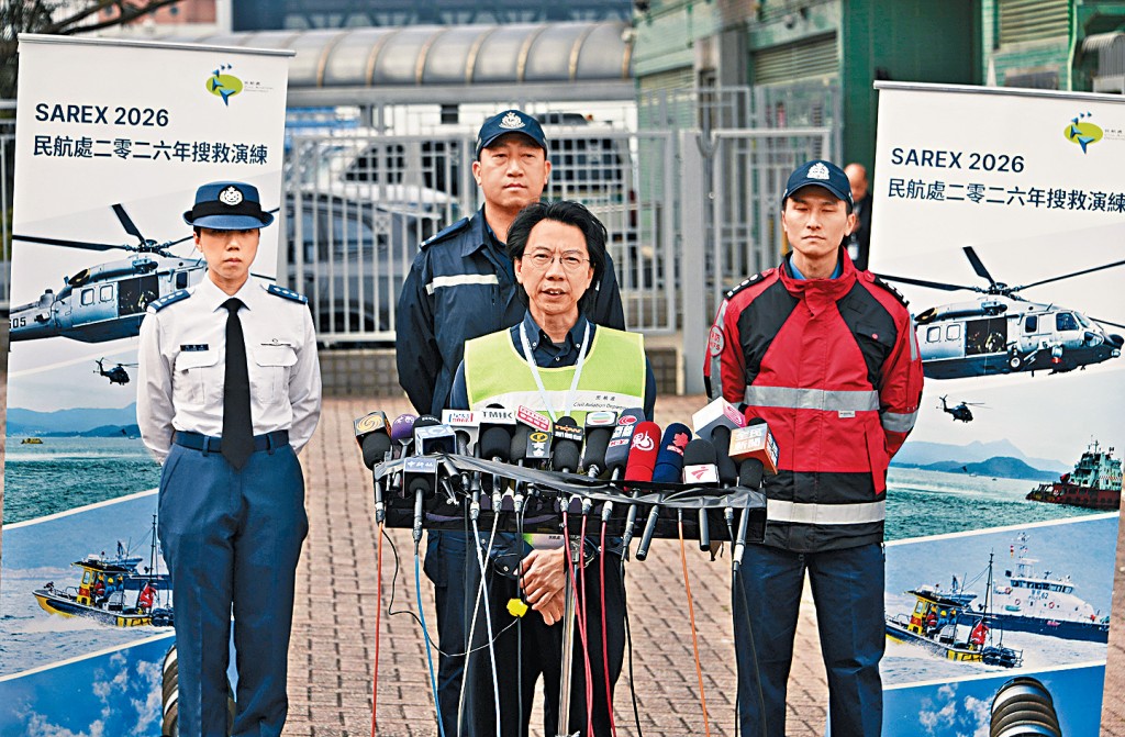 陳健忠表示，民航處依據國際組織建議，定期舉辦航空事故搜救演練。