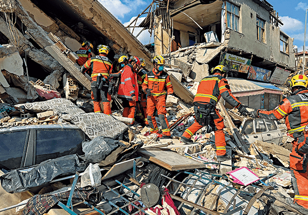 今年二月初土耳其發生地震後，特區救援隊飛往當地支援搜救工作，先後救出四名倖存者。